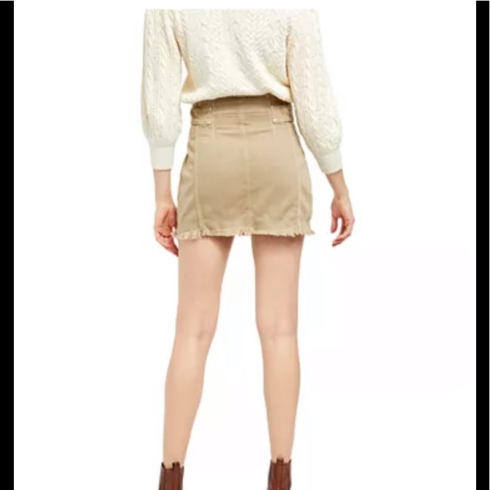 Free People Alpha Utility Contrast-Seam Mini Skirt - Picture 5 of 7